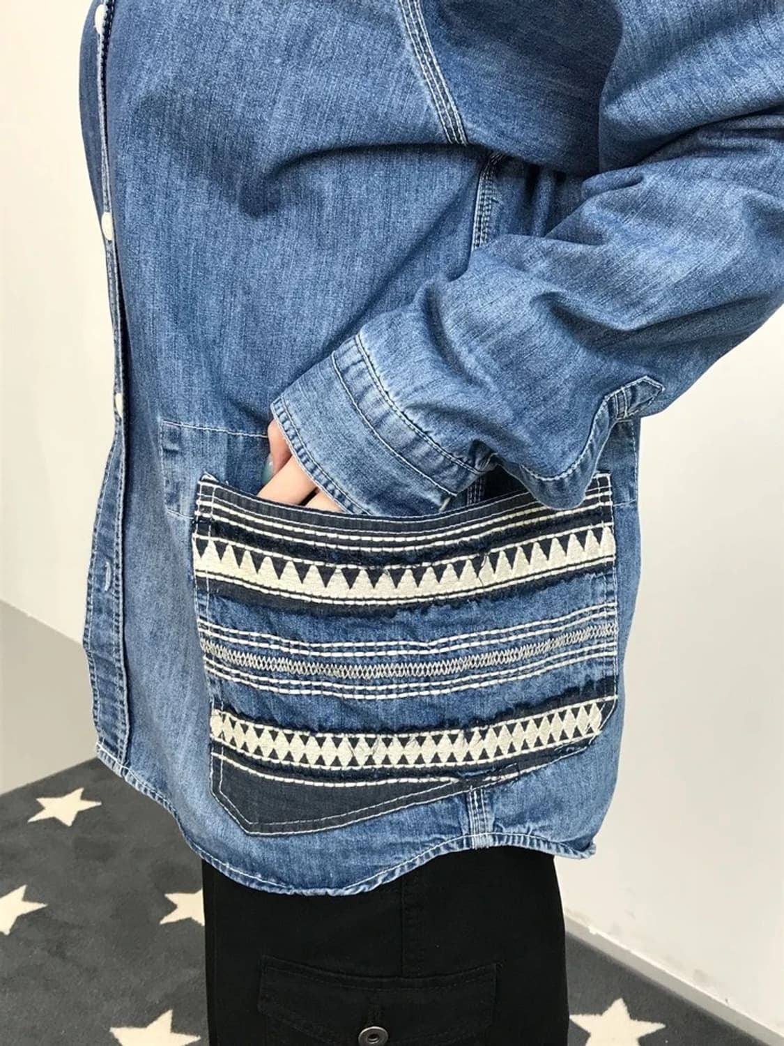 GSC Denim Jacket Ethnic Pocket 상품이미지4