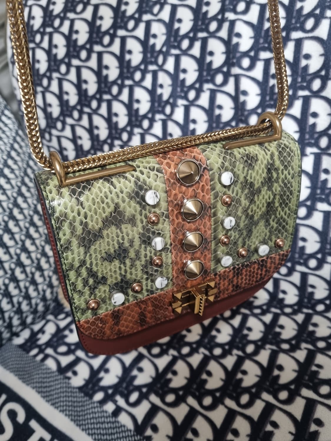 정품) 랑방  파이톤 숄더백  상품이미지3