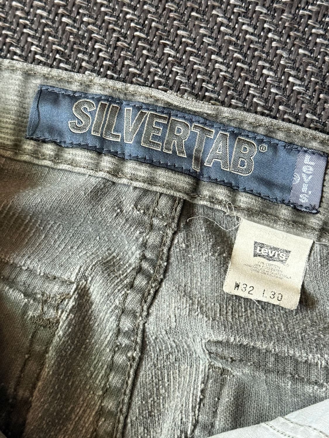 (32) 90s 리바이스 실버탭 코듀로이 카고 와이드 팬츠 상품이미지4