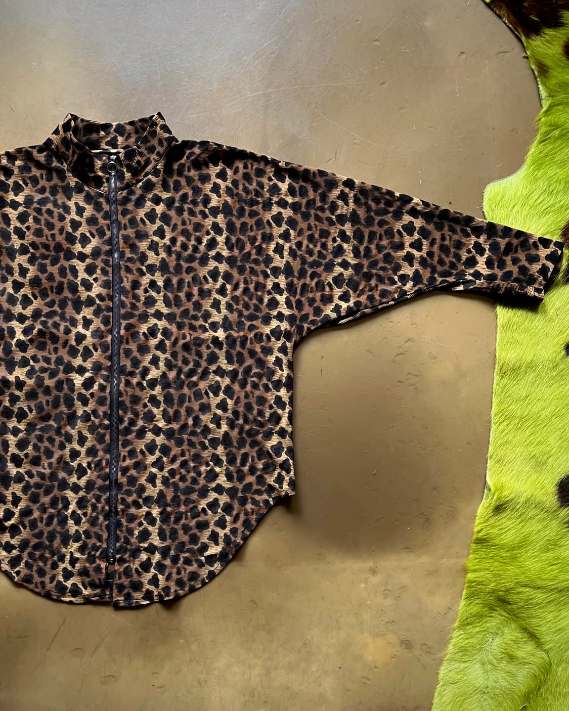 Japanese Dolman-Sleeve Leopard Jacket 상품이미지4