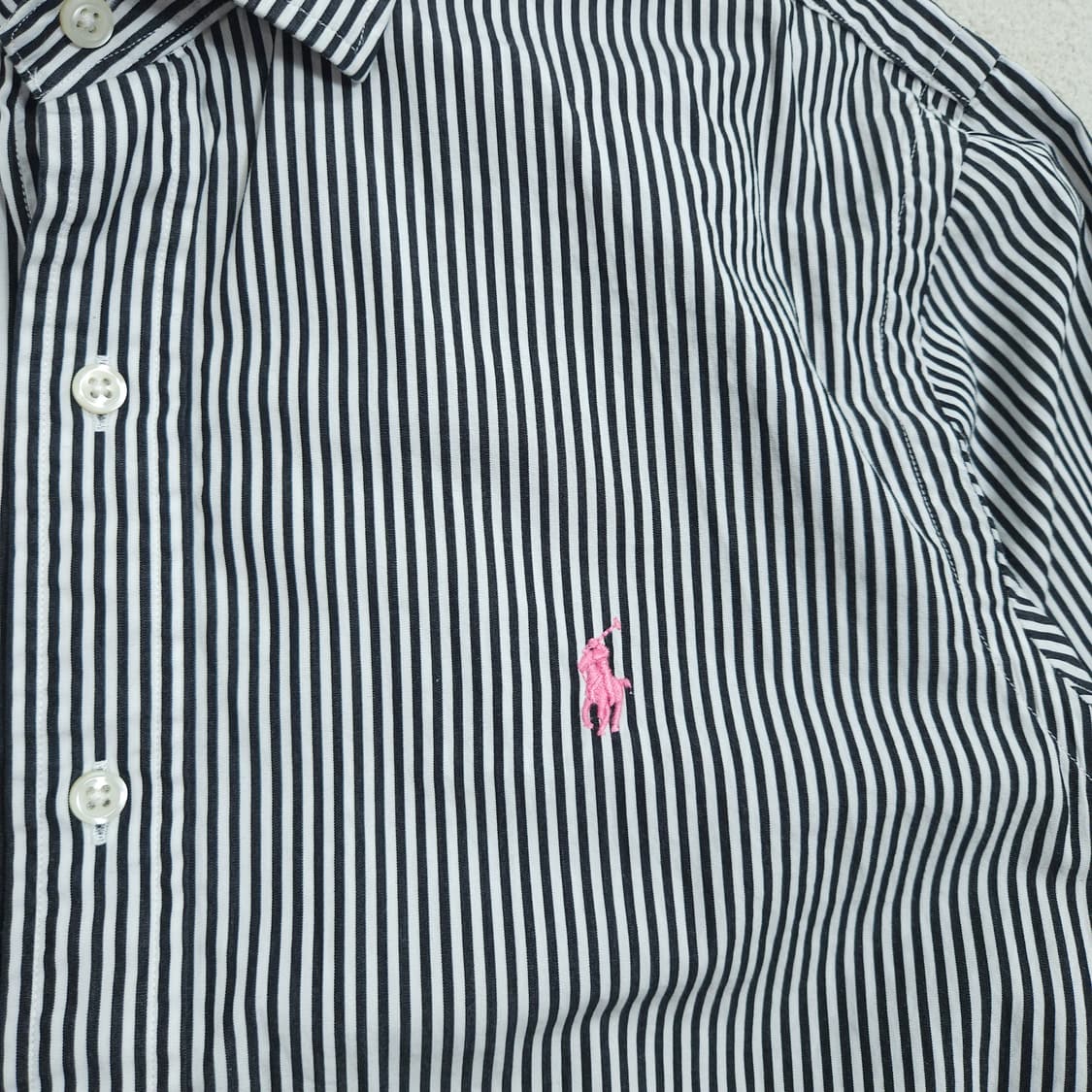 폴로 랄프 로렌 신형 스트라이프 셔츠 검흰 상품이미지3