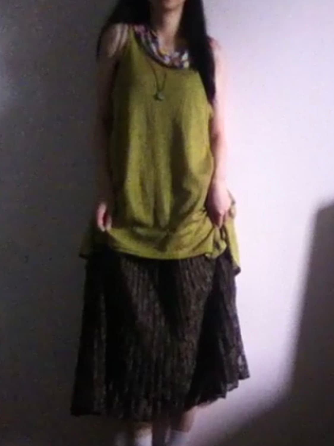Brown Sheer Skirt 브라운 쉬어 스커트 상품이미지4