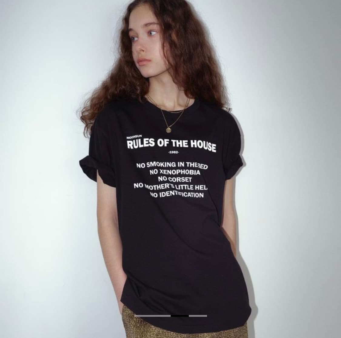 문선 UNISEX, House Rules T-Shirt / Black 상품이미지2