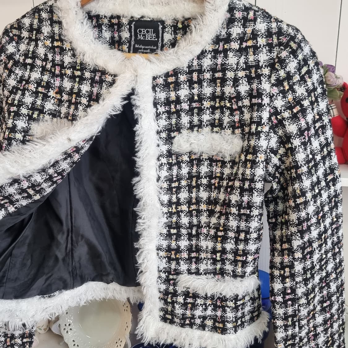 세실맥비 트위드 퍼 자켓 상품이미지3