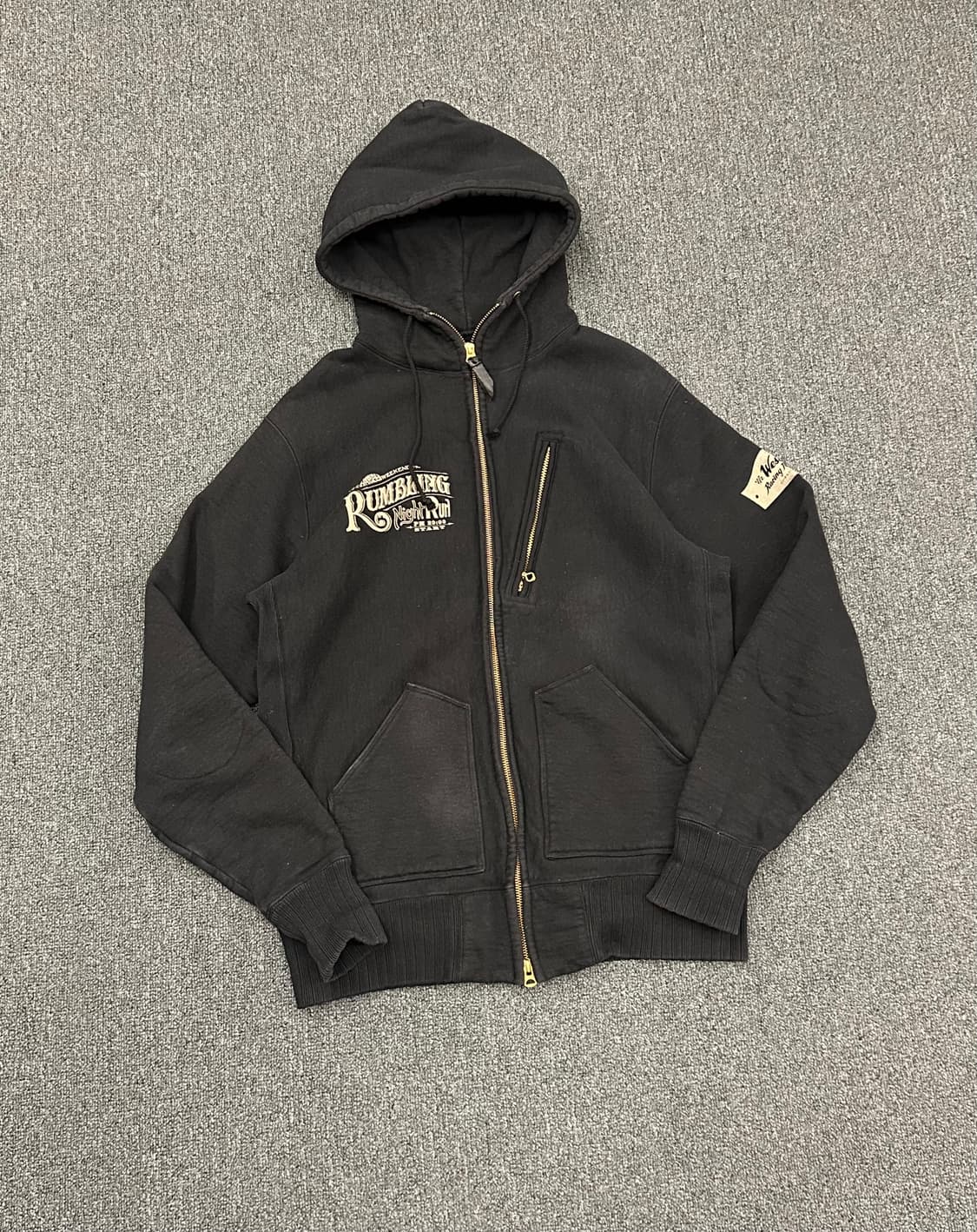 40)West Ride 빈티지 바이커 헤비웨이트 후드집업 상품이미지1