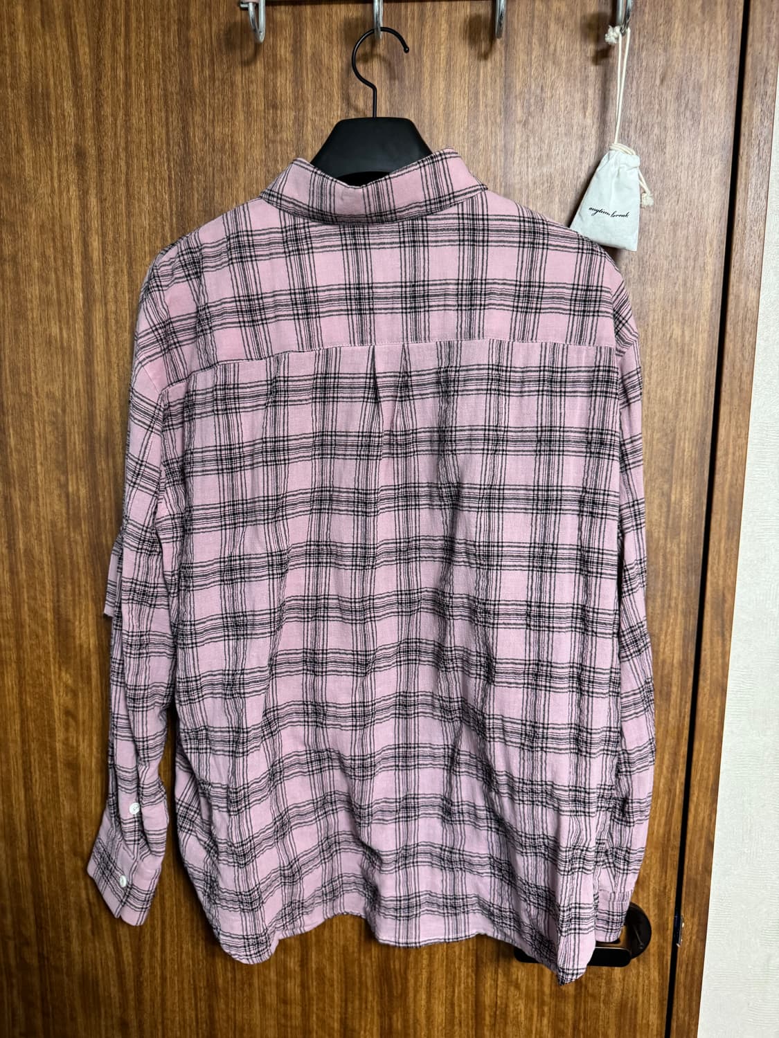 애프터프레이 오버 체크 브라이트 셔츠 M 상품이미지5