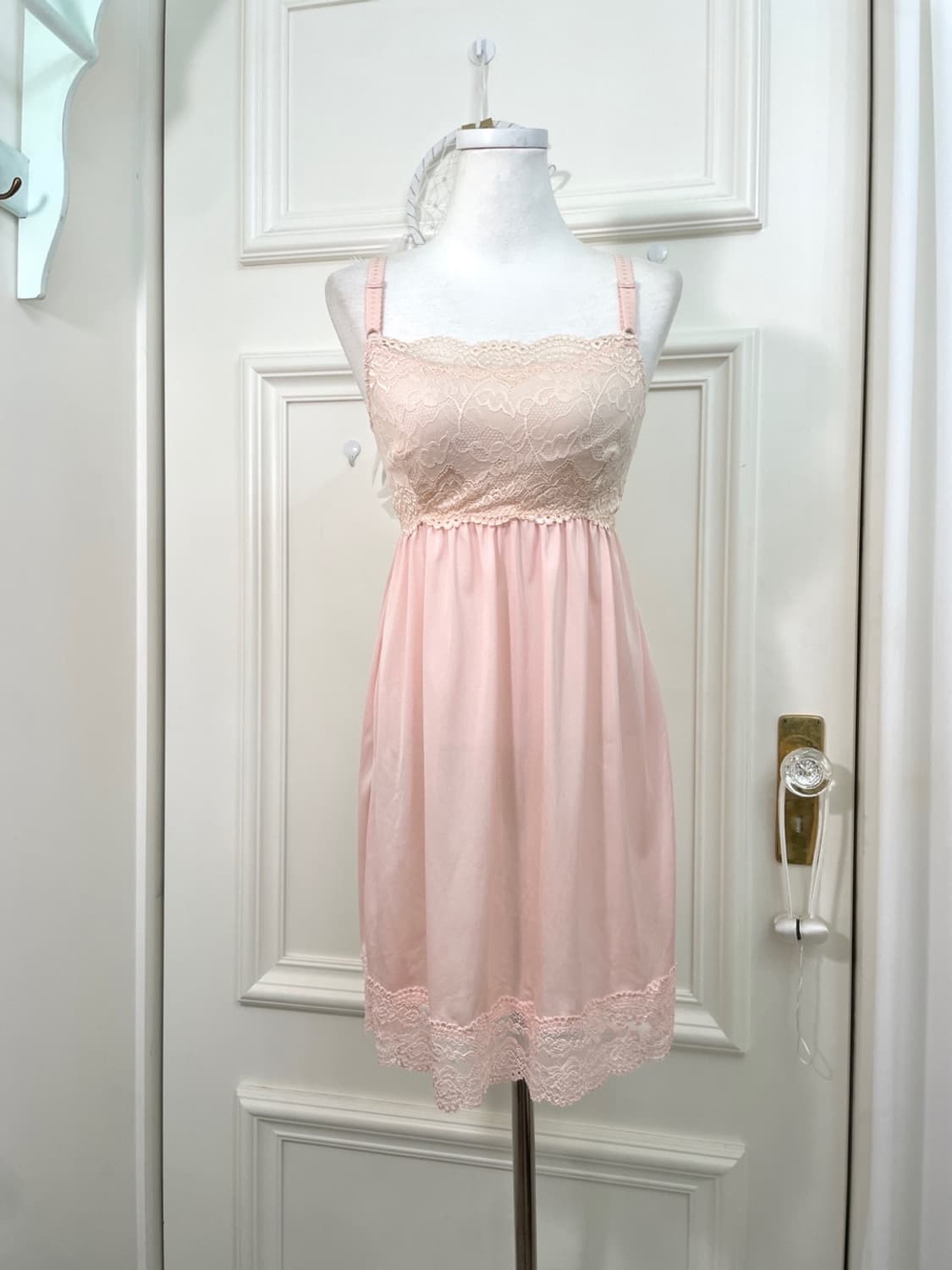 coralpink lace satin slip opc 상품이미지1