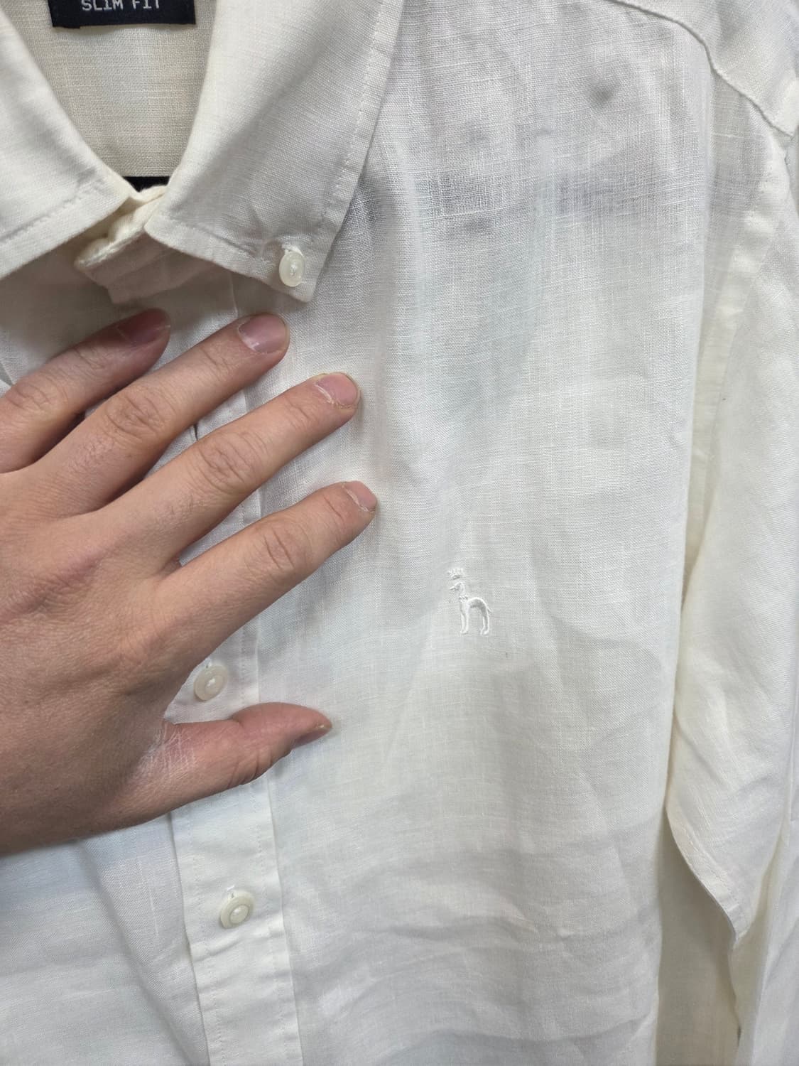 헤지스 린넨 셔츠 긴팔 95 슬림핏  상품이미지6