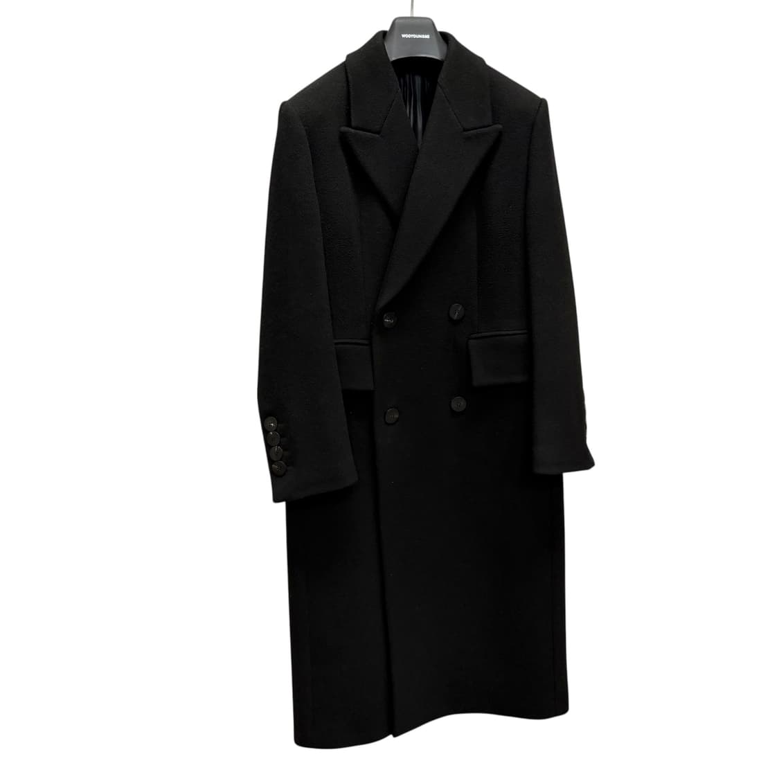 우영미 피크드 라펠 더블 코트 (95) 상품이미지2