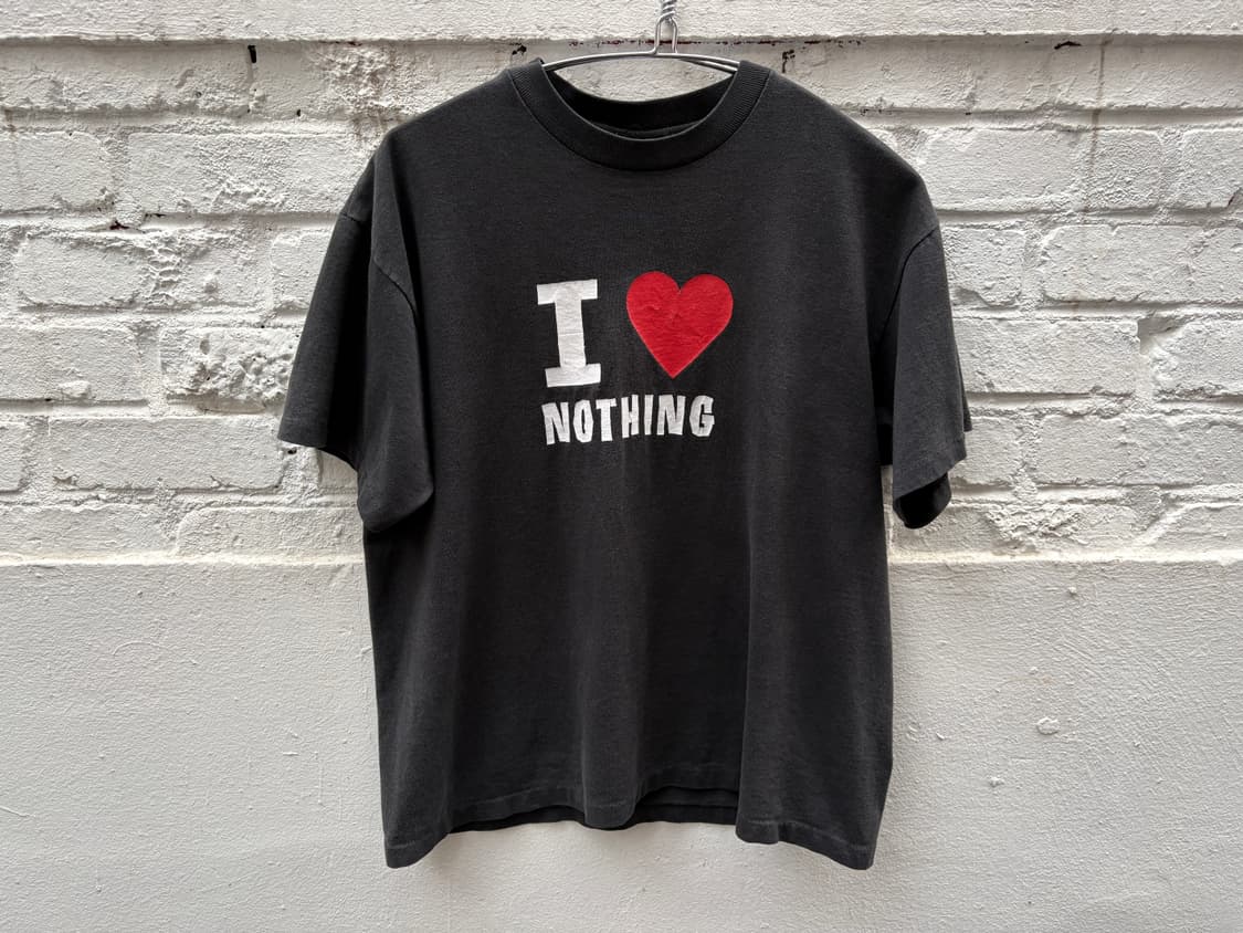 I ♥️ NOTHING Crack Printing T-Shirt 상품이미지1