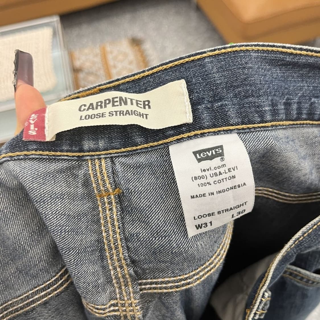 리바이스 카펜터 사이드 포켓 빈티지 워크 데님팬츠 31인치 C10607 상품이미지6
