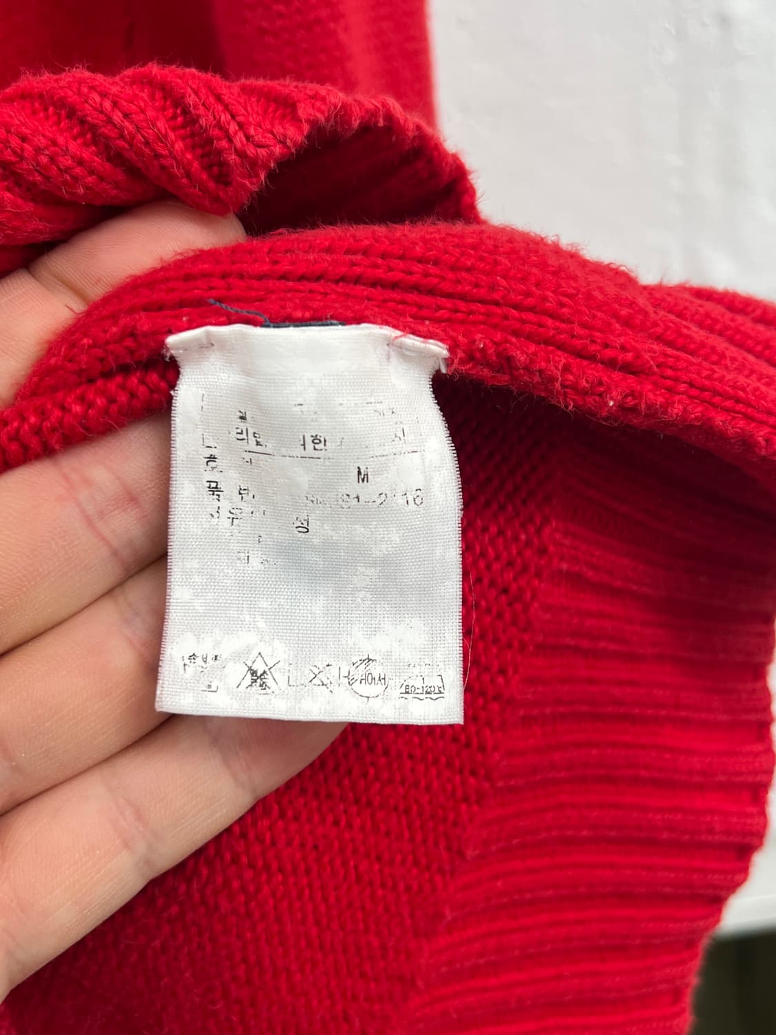 Polo Ralph Lauren 레드 니트 투웨이 집업 M 상품이미지6
