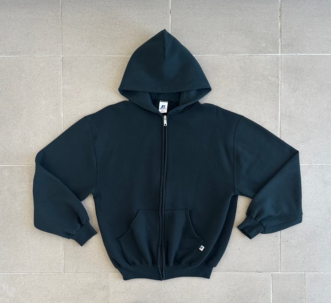 00s 빈티지 러셀 후드집업 그린 M 상품이미지1