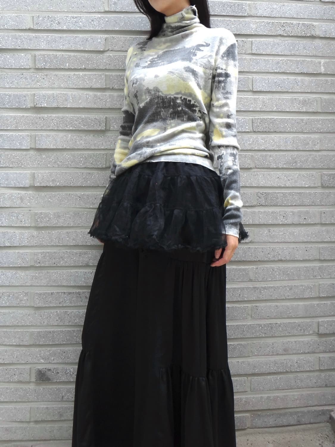 Forest print high neck top 상품이미지6