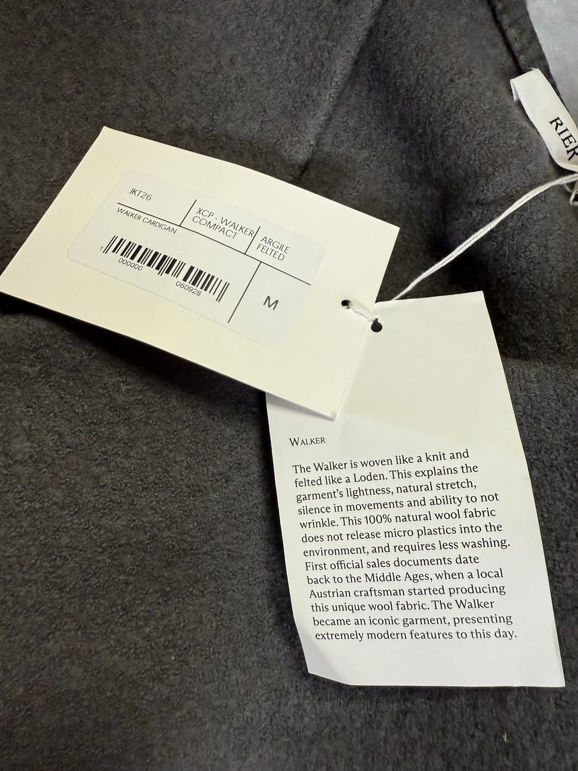 [M] 리에르 워커 가디건 자켓 그레이 Rier 상품이미지5