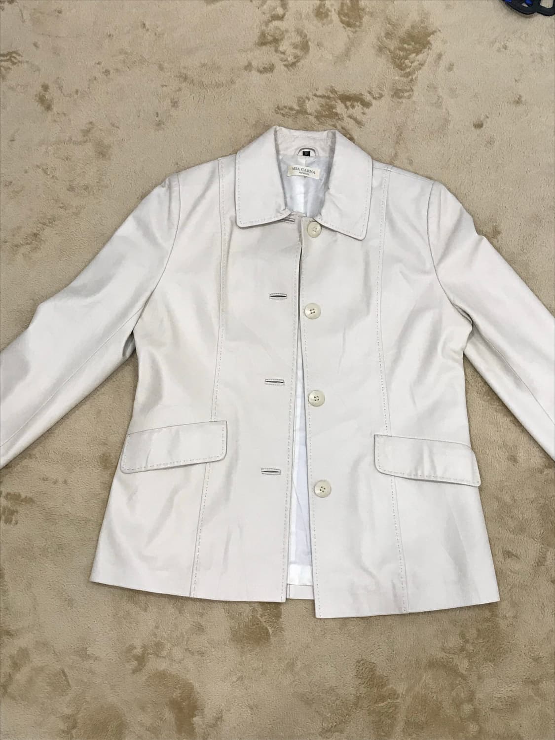 빈티지 베이지 레더자켓  상품이미지1