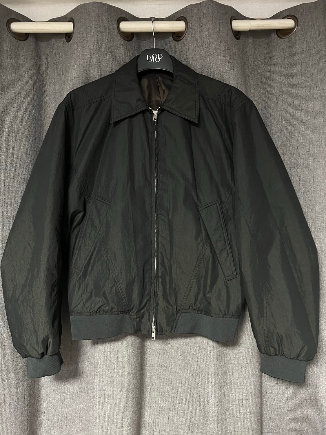 [44] 엘무드 다이아 크리즈 봄버 자켓 워시드블랙 상품이미지2