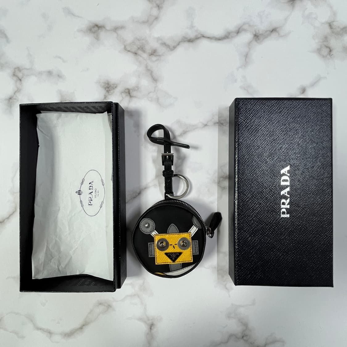 새상품 프라다 로봇 참 동전지갑 파우치 키링 상품이미지7