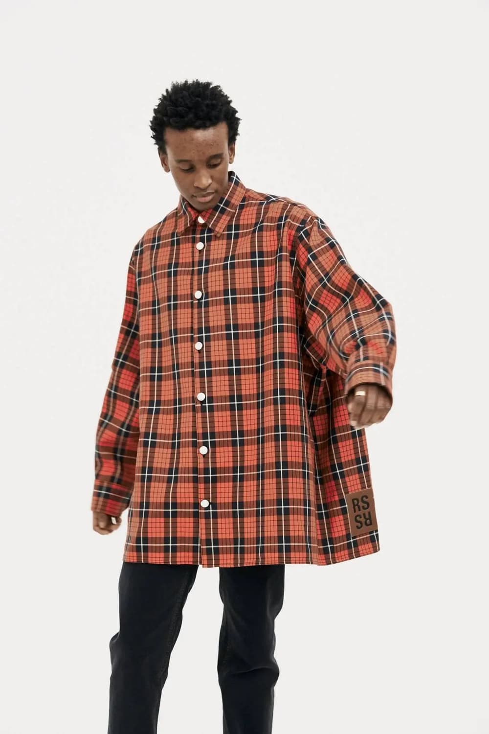 라프시몬스 18ss 이지핏 패치 데님셔츠 S 상품이미지5