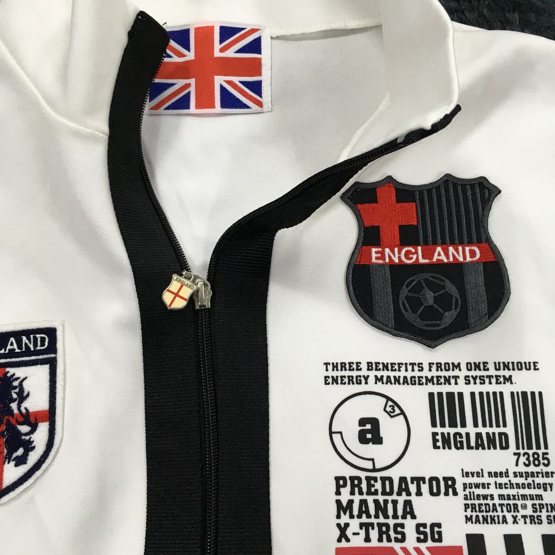 투티/A4 ENGLAND 져지 축구 화이트 자켓 상품이미지2