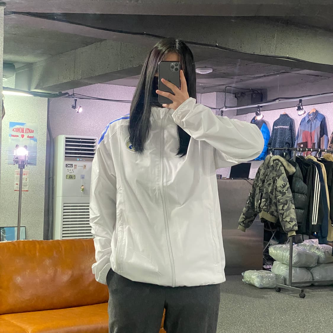 아디다스 레알 마드리드 화이트 트랙탑 바람막이 자켓 B3756 상품이미지1