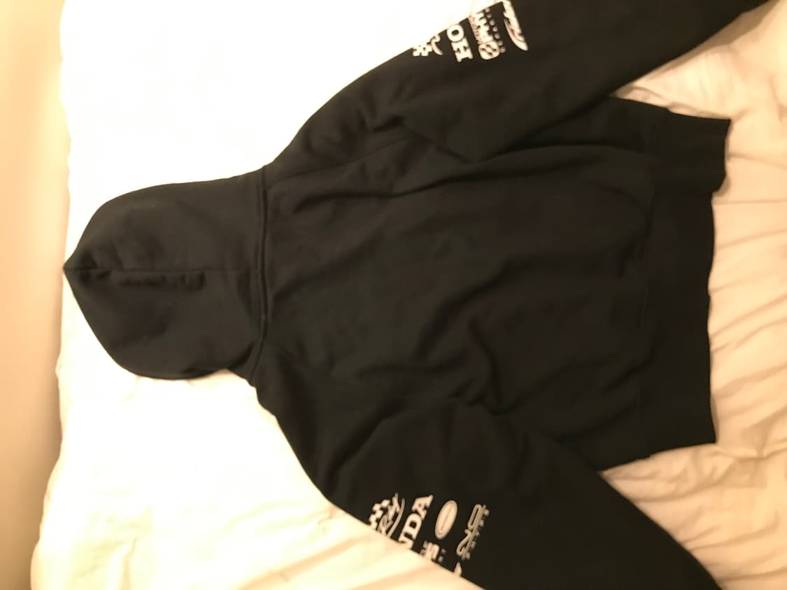 혼다 크롭 후드집업 블랙 검정 상품이미지8