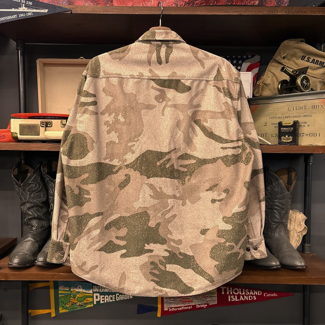 90s 카벨라스 데저트카모 플란넬 워크 셔츠 플랩포켓 N1037 상품이미지2