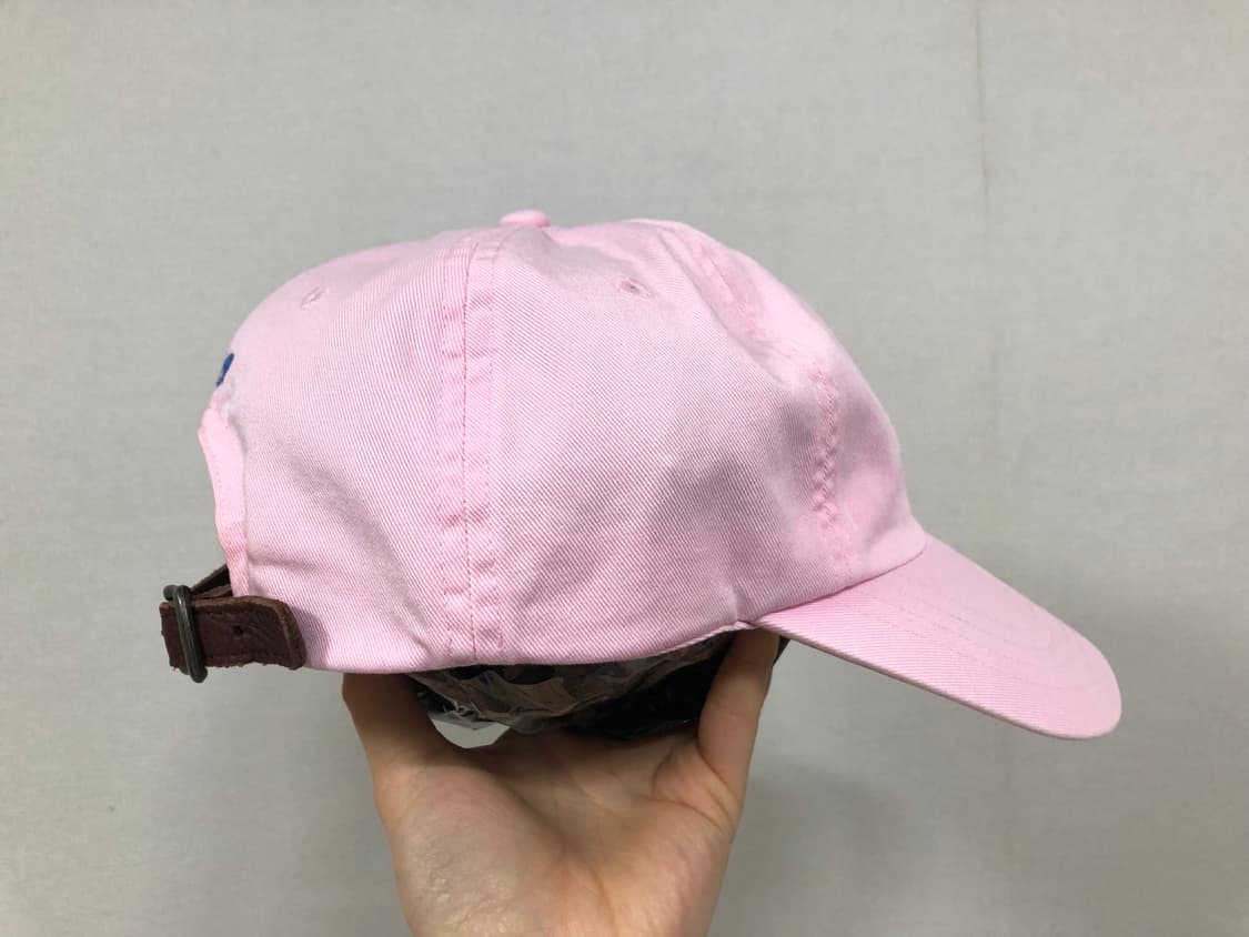 폴로 랄프로렌 가죽스트랩 치노 코튼 볼캡 모자 _ 연핑크 딸기우유 모리걸 상품이미지5