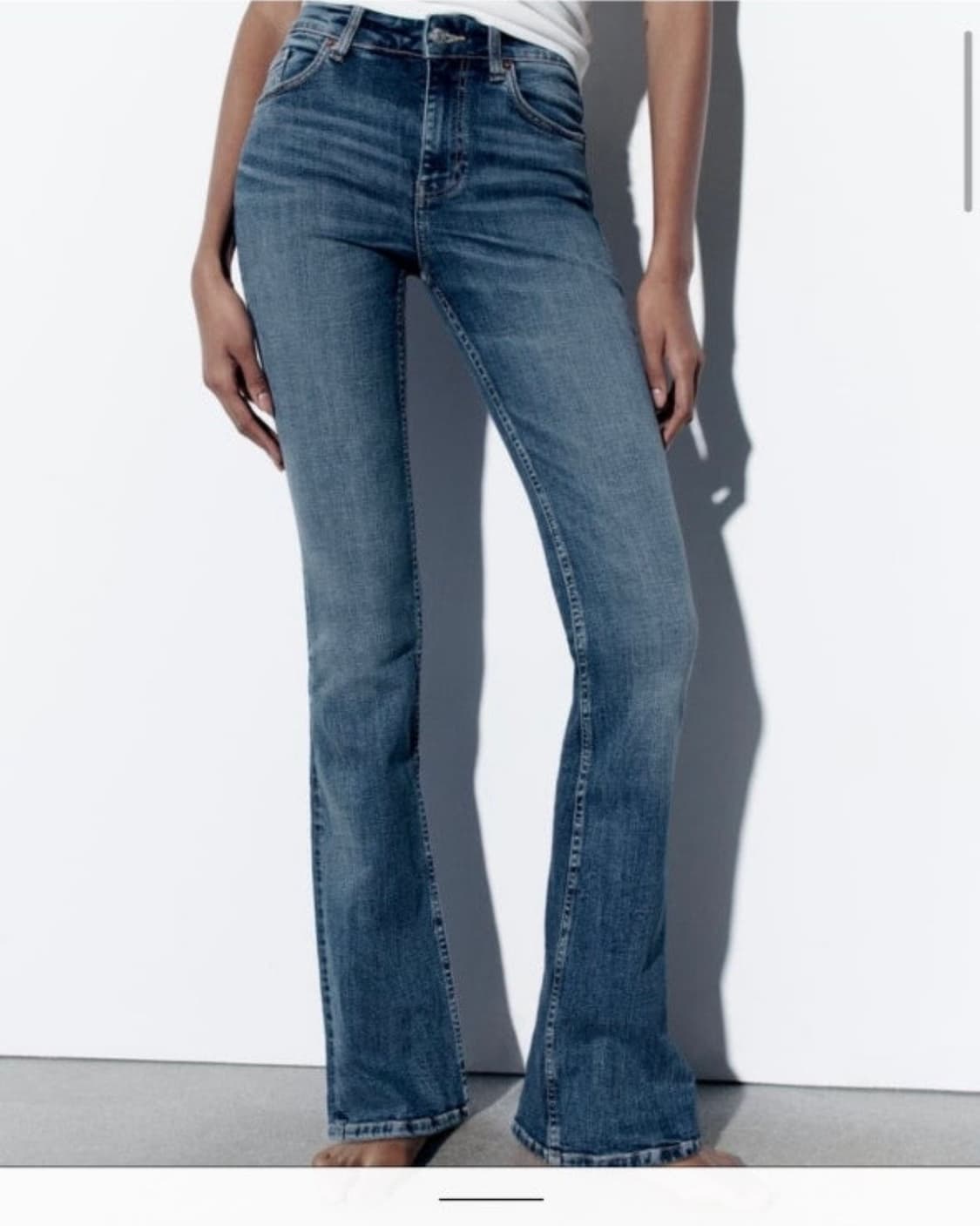 택o,28사이즈) 자라 미드라이즈 부츠컷 데님 팬츠 청바지 상품이미지1