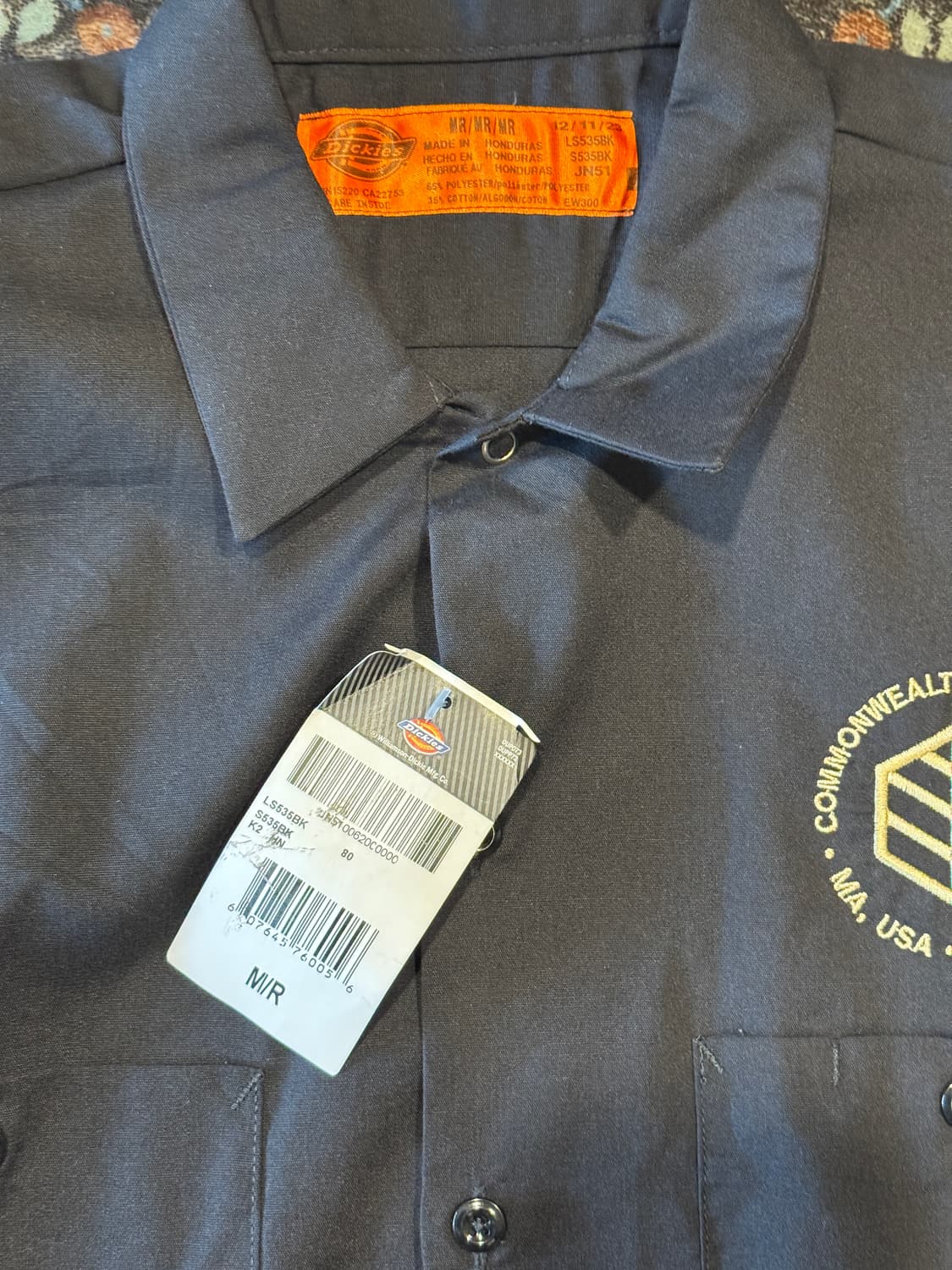 디키즈 워크셔츠 블랙 상품이미지3