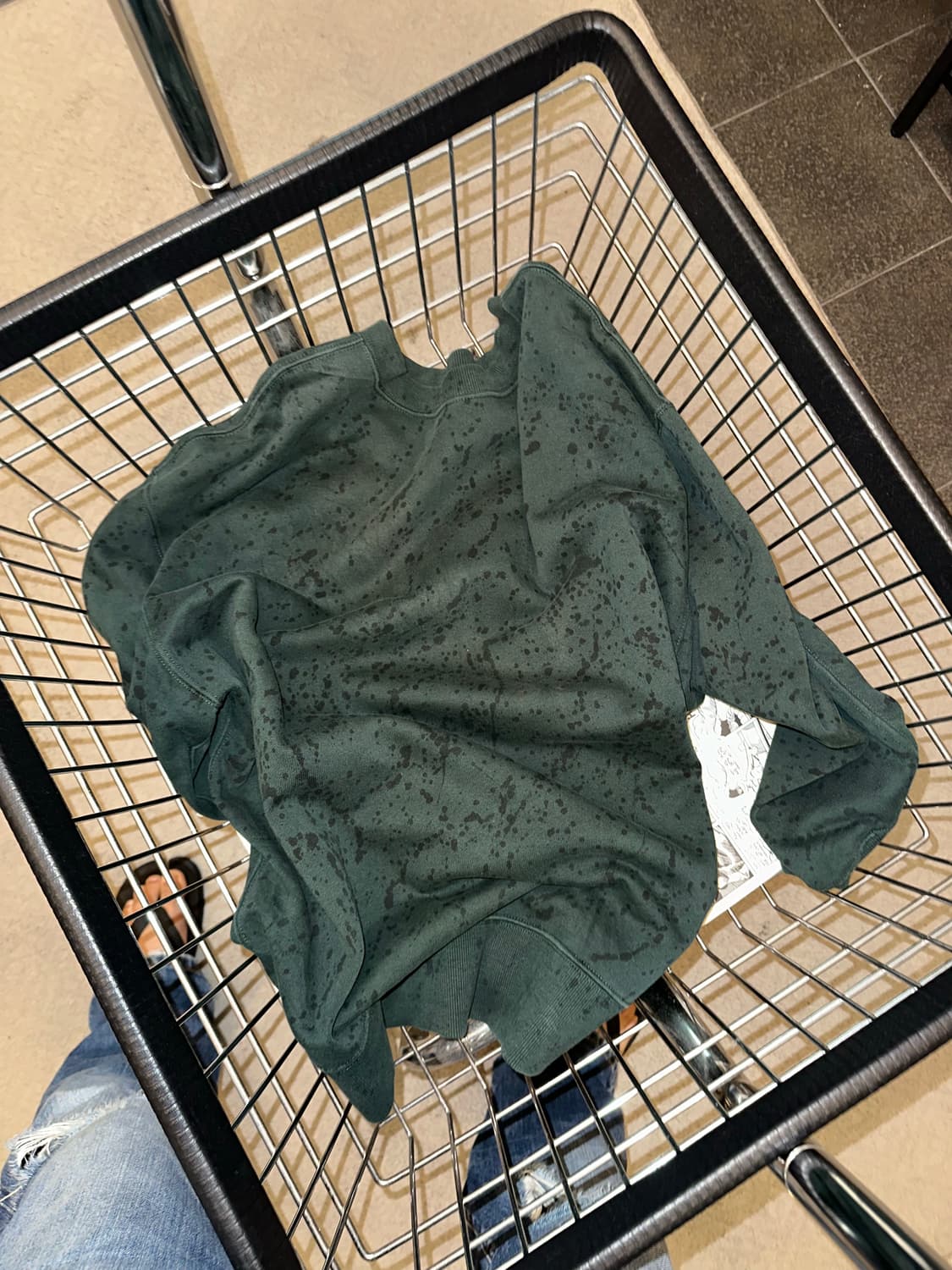 Beams painted detail green cotton sweats 상품이미지2