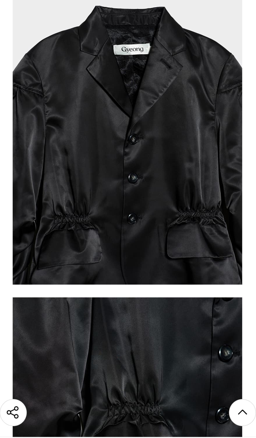 Gyeong Twisted Sleeve Blazer_Black 상품이미지3