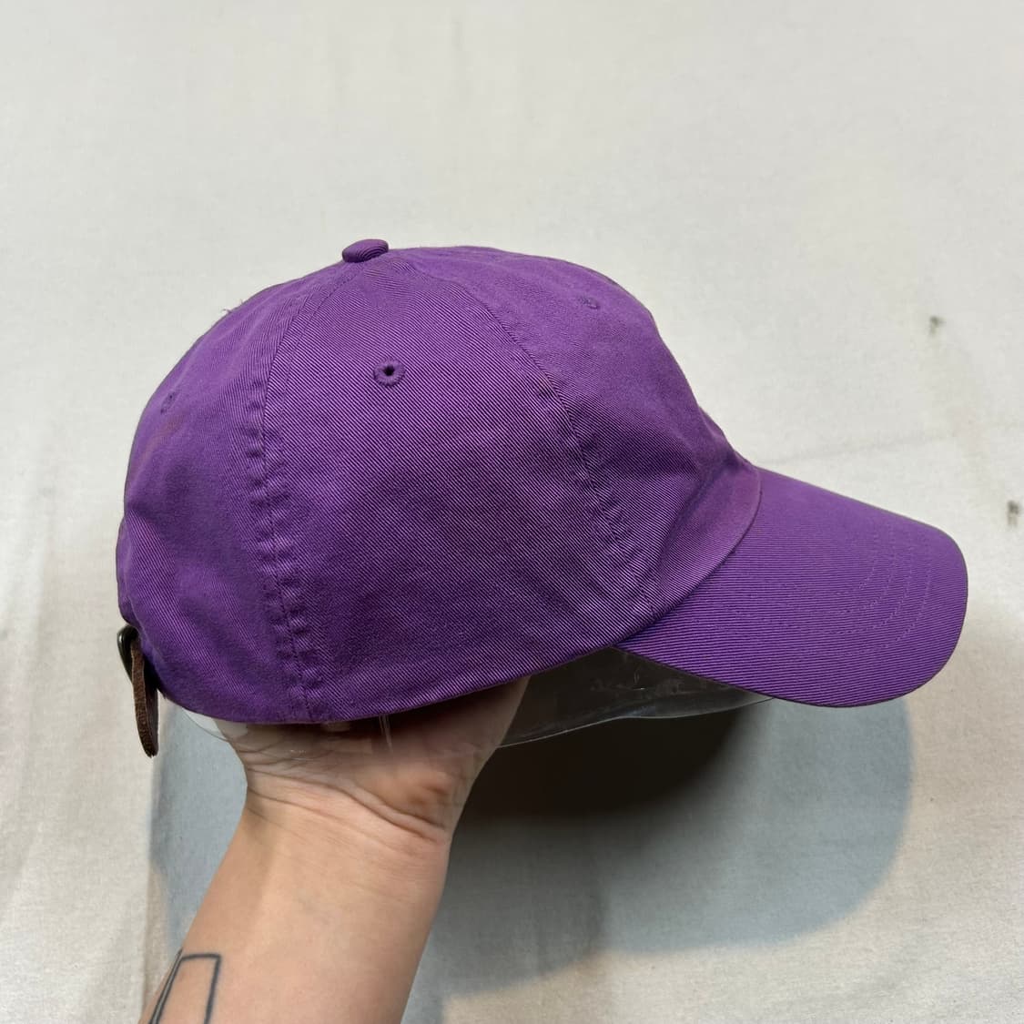 폴로 랄프로렌 보라색 볼캡 모자 가죽스트랩 정품 상품이미지6