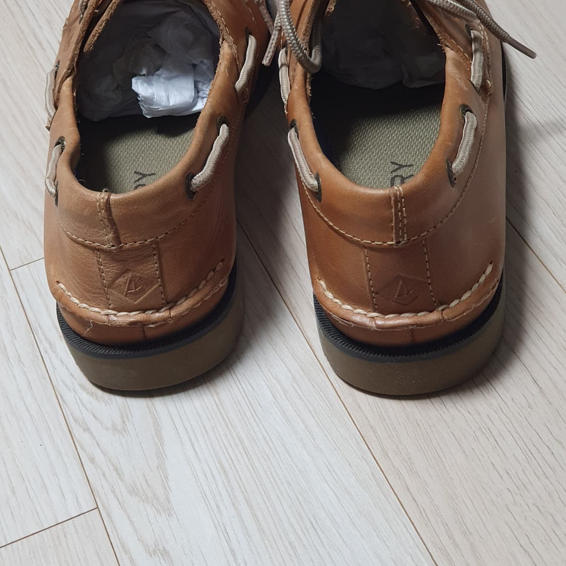 270 스페리 보트 데크슈즈 로퍼 구두 레더 카멜브라운0777894 상품이미지9