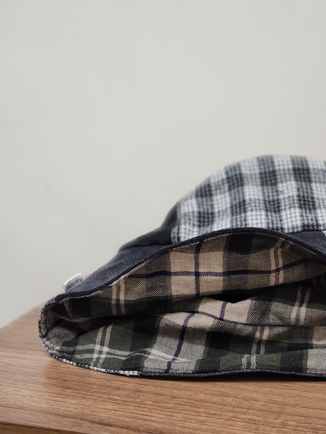 (no.4) 리버시블 패치워크 벙거지 버킷햇 Black Mix 상품이미지3