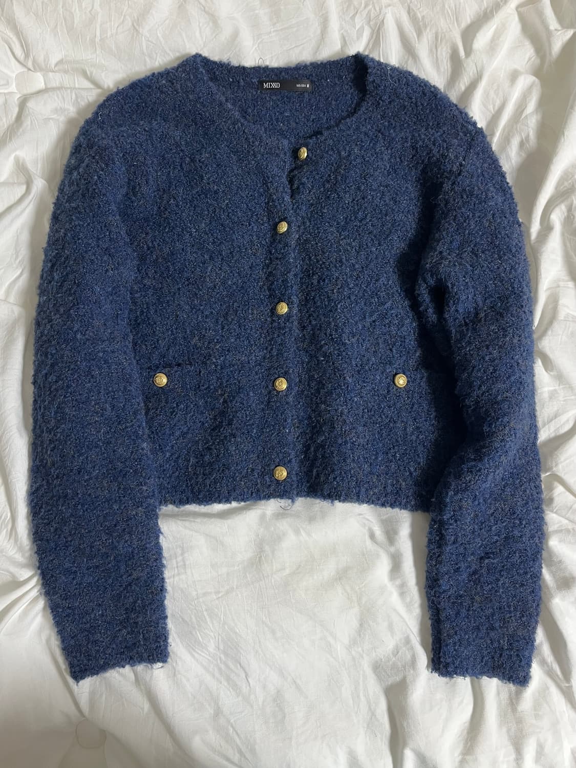 미쏘 블루 니트 트위드 상품이미지1