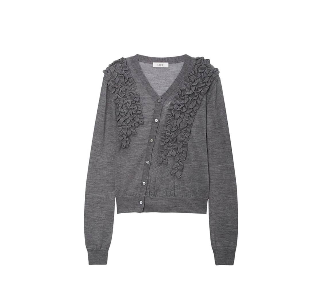 [당일배송] LCDC ASYMMETRIC 가디건, 엘씨디씨 프릴 가디건 상품이미지1