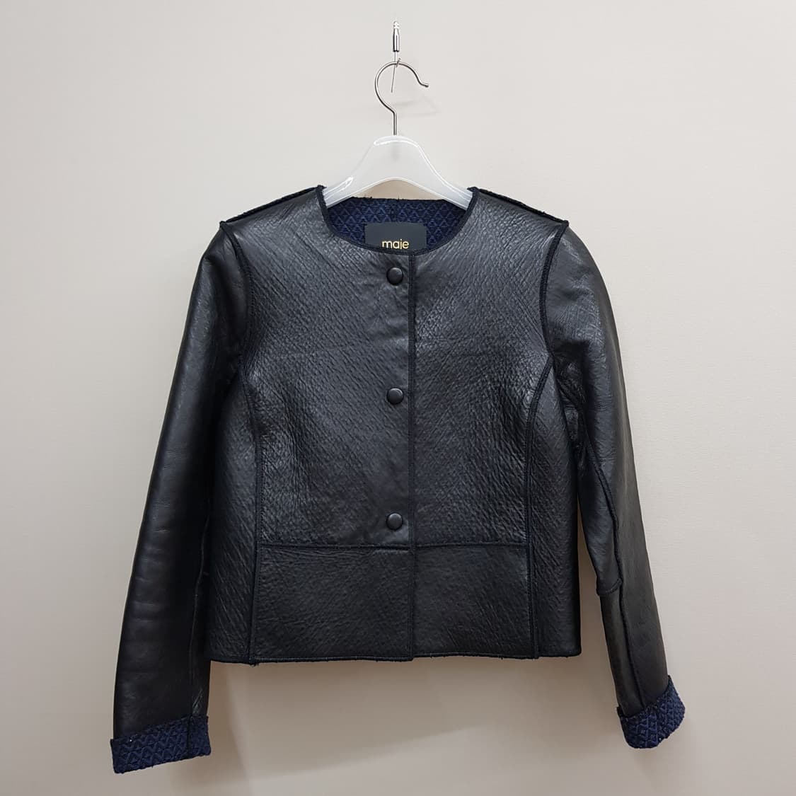 마쥬 Maje 비비안 본디드 가죽 자켓 36사이즈 상품이미지1