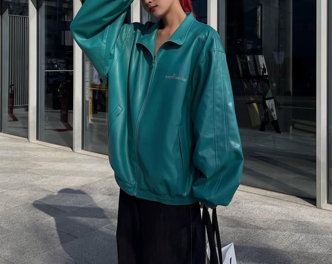 친다운 비건 레더 스포츠 자켓 PUTYOURCHINDOWN 상품이미지5