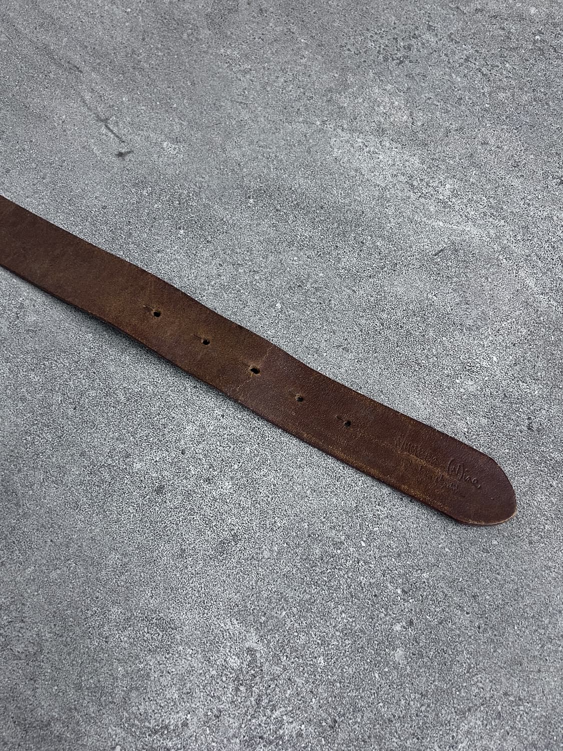 넘버나인 브라운 카우 레더 벨트 상품이미지3