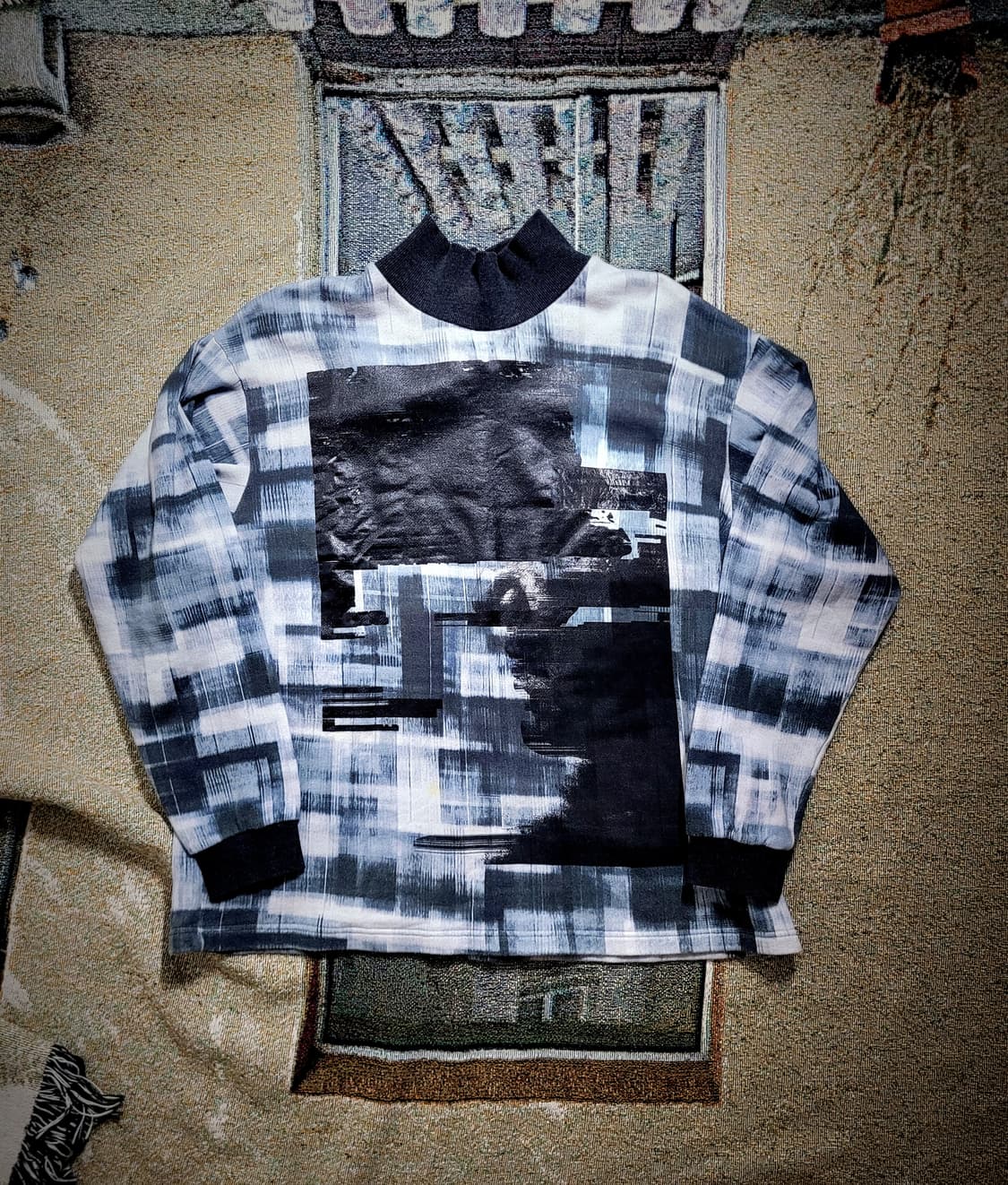 탁 하이넥 콜라주 롱슬리브 상품이미지1