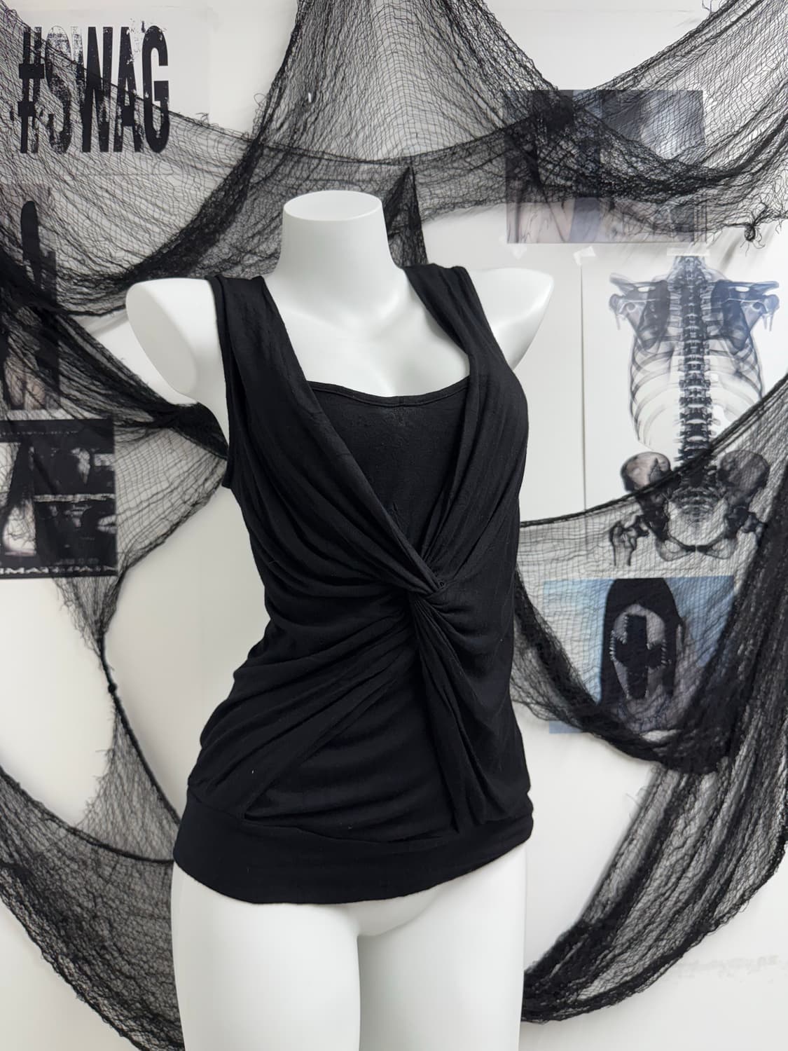 Drapery layered sleeveless  상품이미지1