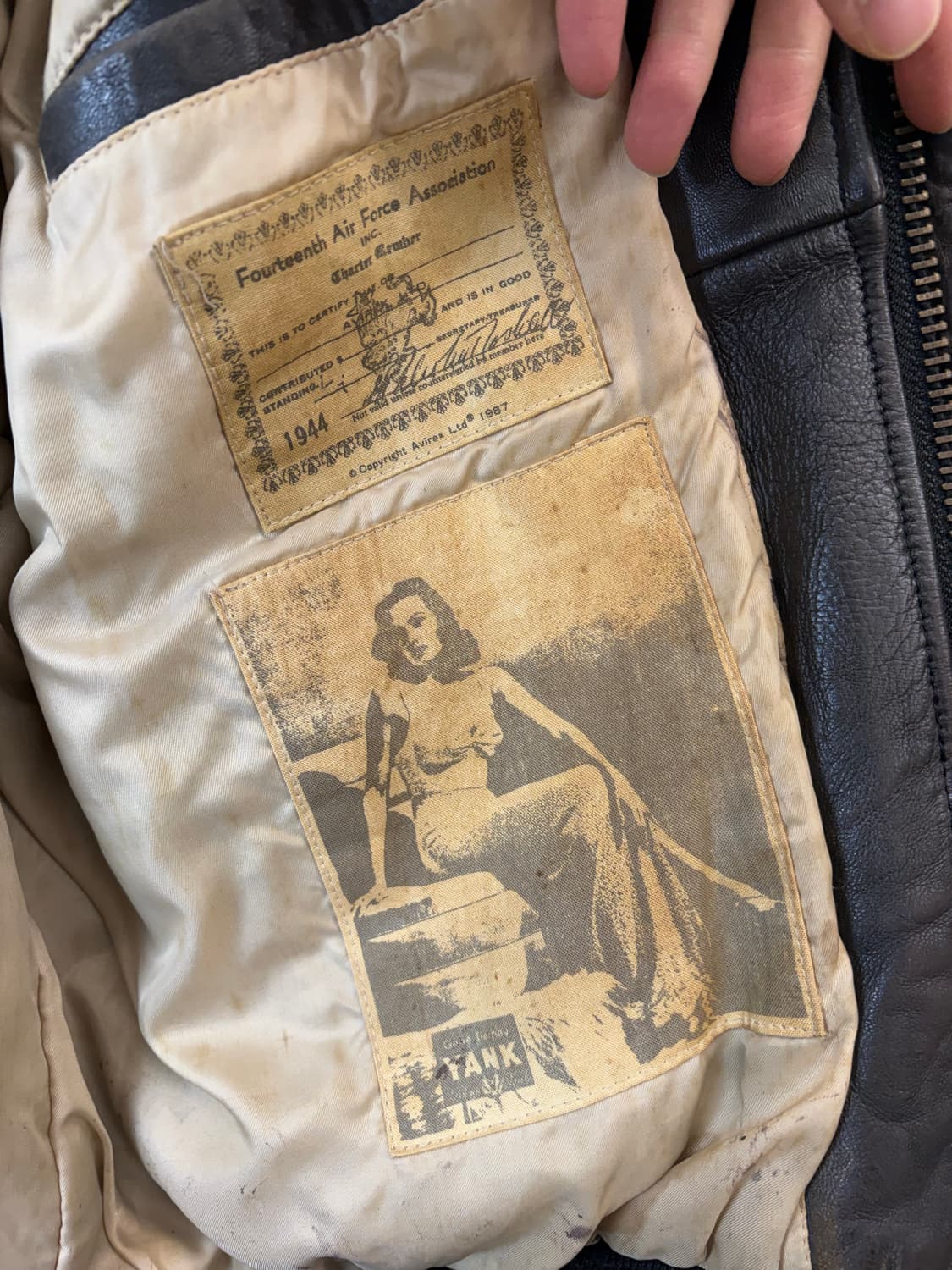 아비렉스 오리지날 A-2 레더 플라이트 자켓 상품이미지7