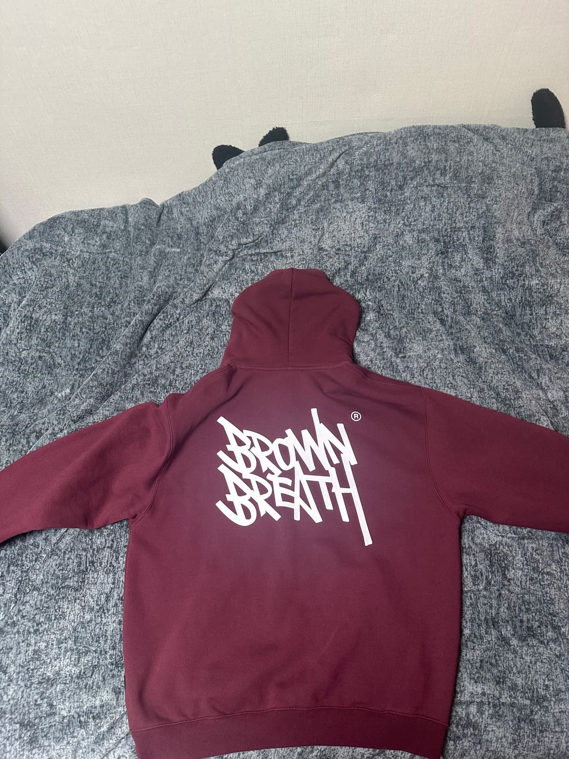 브라운브레스 버건디 후드티 L 상품이미지1