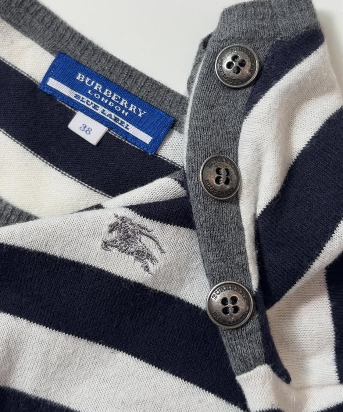 Burberry 버버리 블루라벨 단가라 포켓 보트넥 슬리브  상품이미지6