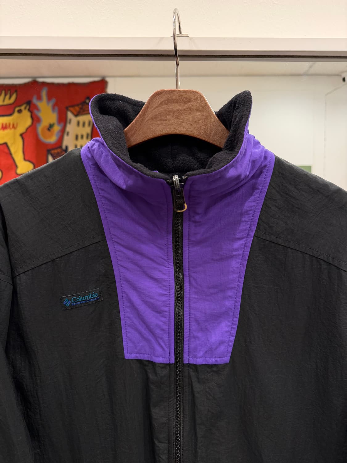 90s Columbia 컬럼비아 나일론 플리스 집업 자켓 상품이미지3