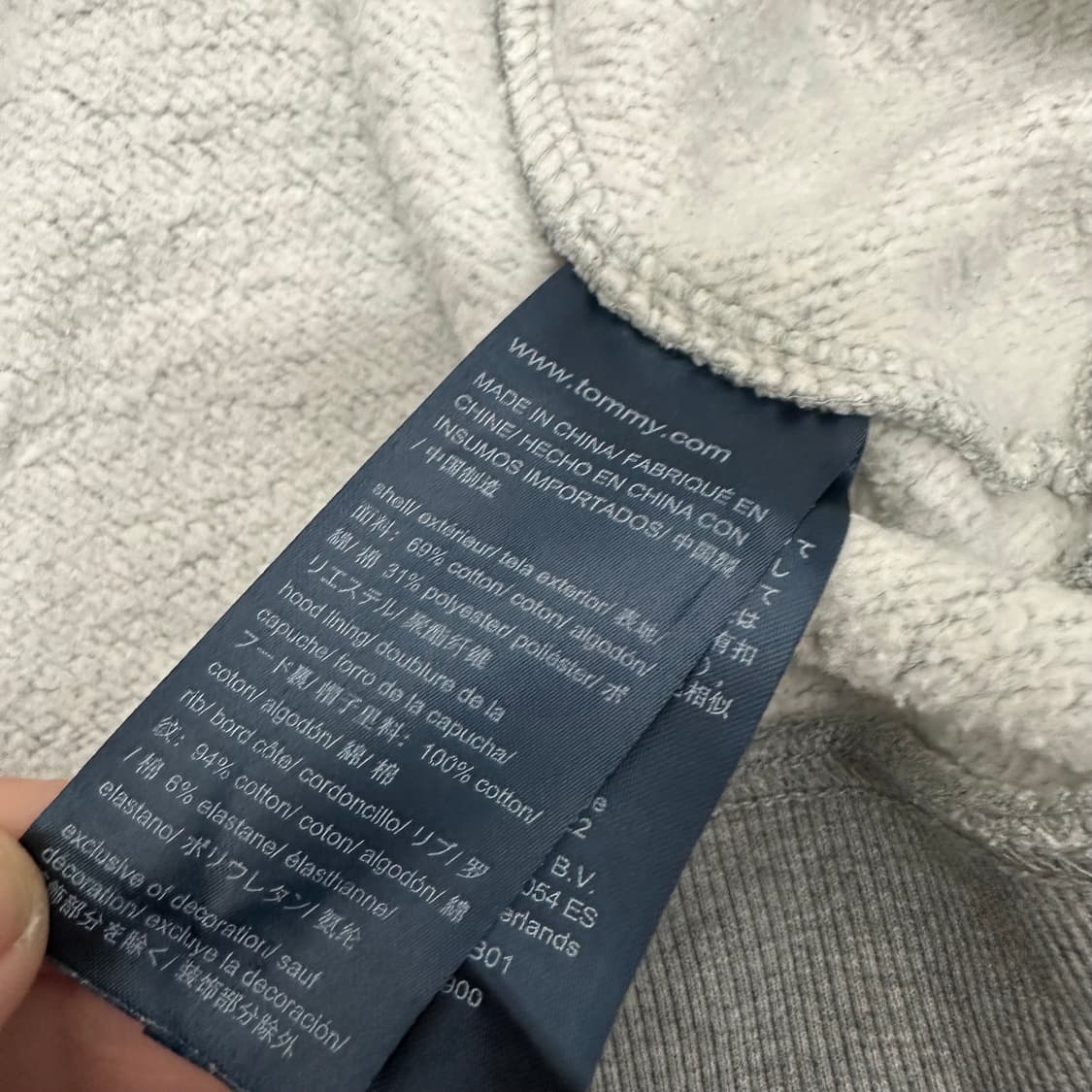 타미힐피거 기모 후드집업 그레이 XL 상품이미지8