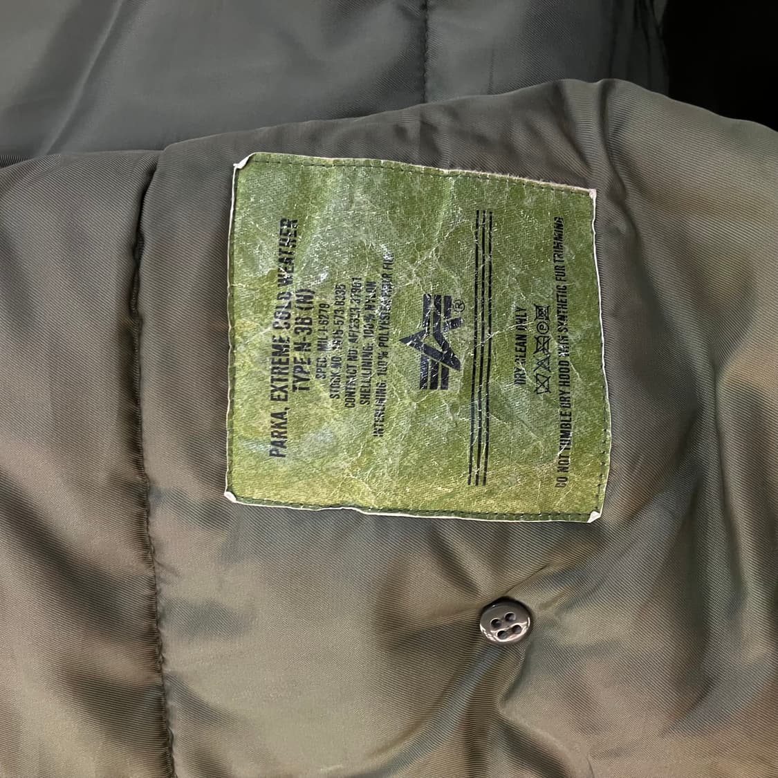 알파인더스트리 N3B 카키 야상 파카 XL 상품이미지8