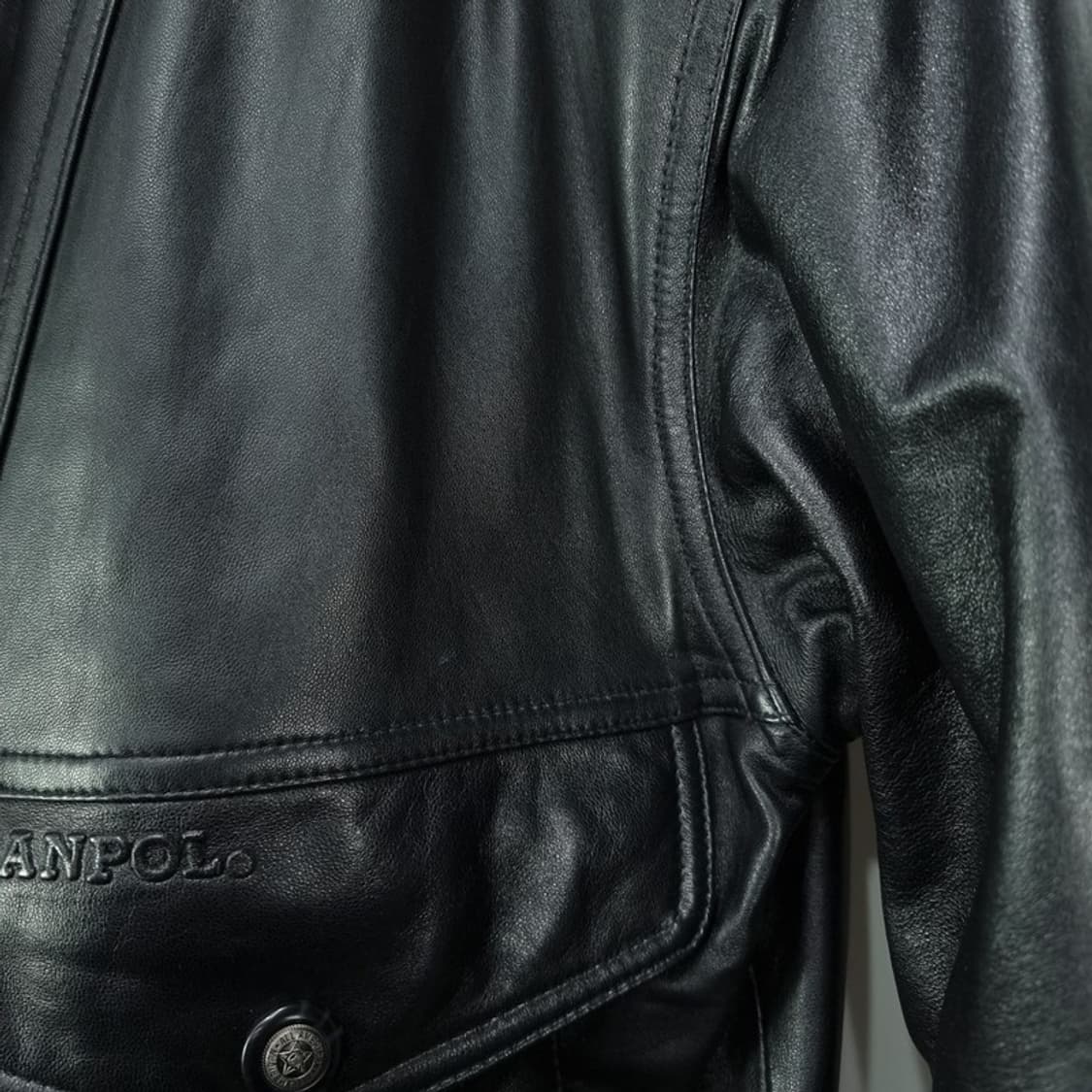 [빈티지] 리얼 쉽스킨 약가죽 레더 봄버 자켓 블랙 M19170 상품이미지10