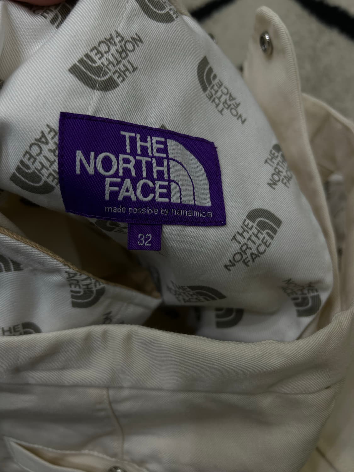 [32]노스페이스 퍼플라벨 벨티드 캐주얼 반바지/옅은 아이보리 상품이미지5